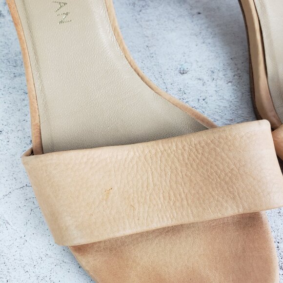 Stuart Weitzman Broadband Leather City Sandal Ankle Strap Tan size 7.5M - Picture 14 of 16